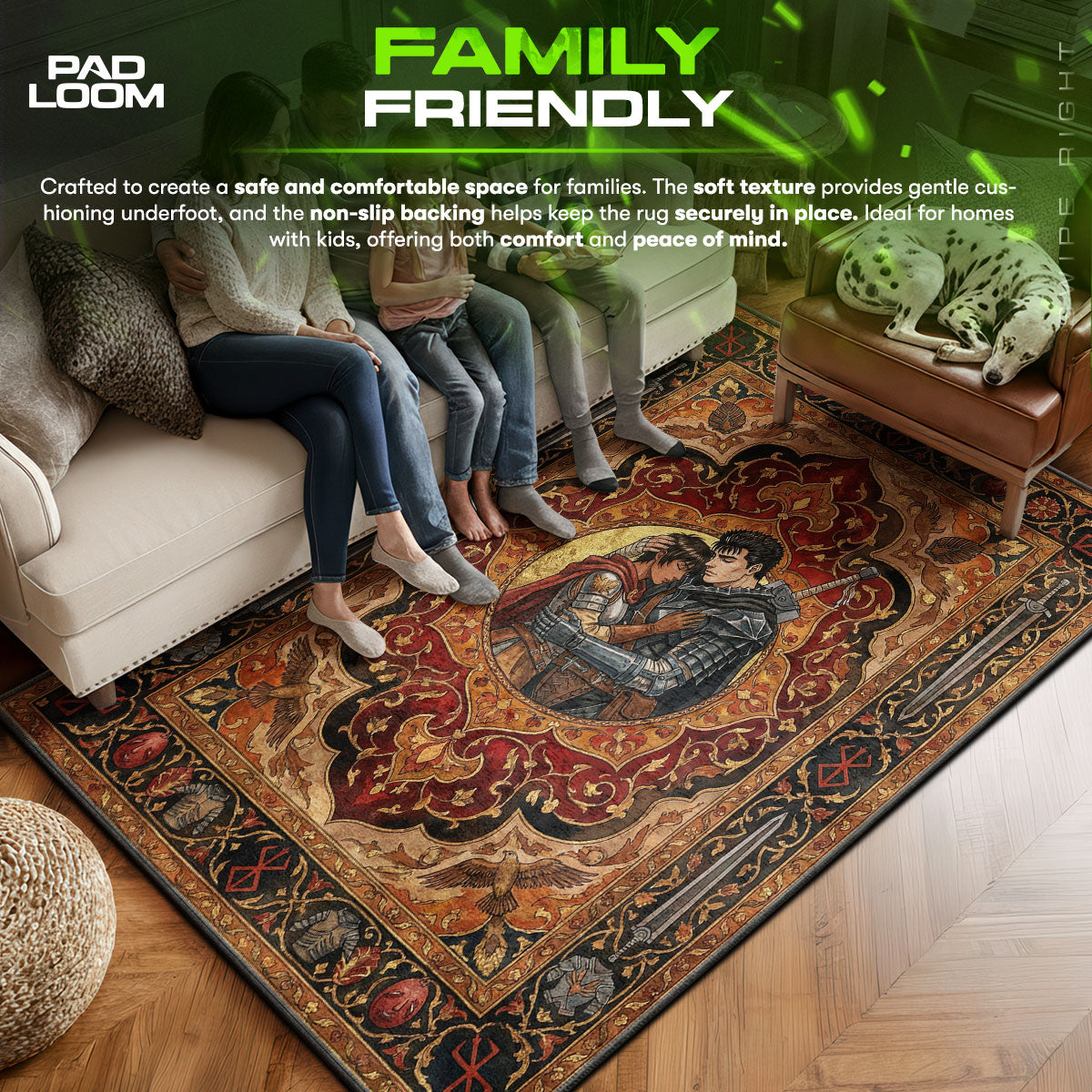 Guts & Casca Embrace Rug - Berserk Chair Mat