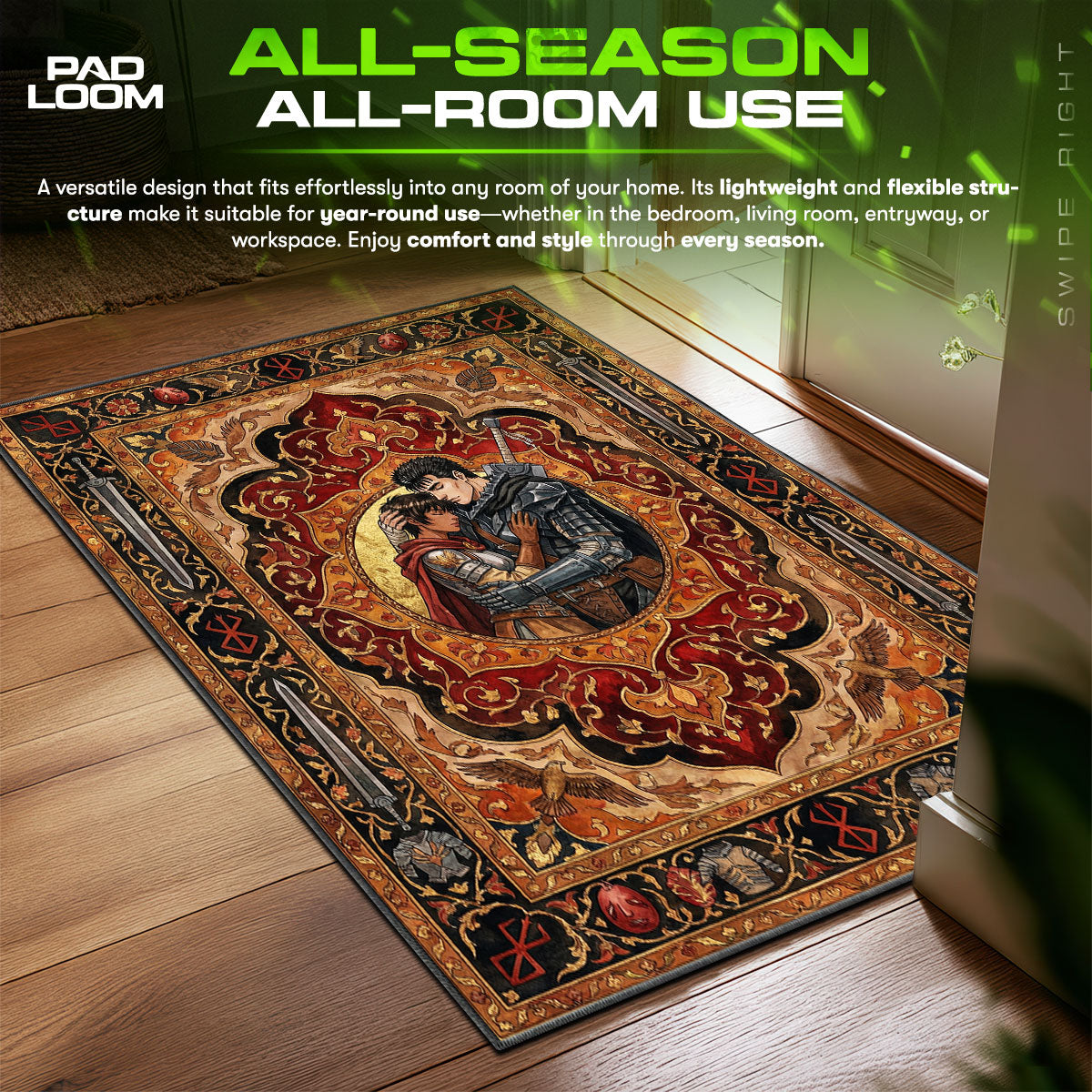 Guts & Casca Embrace Rug - Berserk Chair Mat