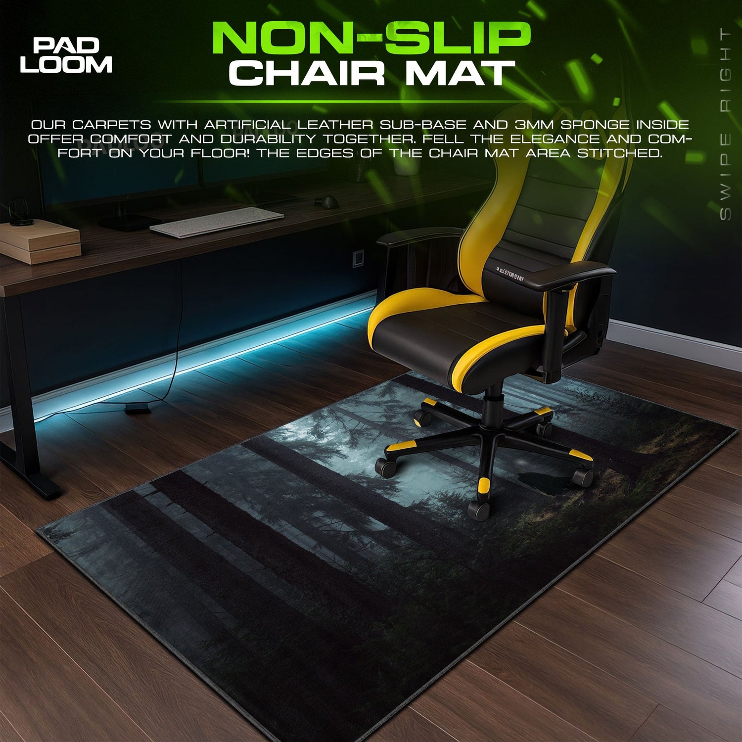 Guts Dark Forest Mouse Pad, Berserk Anime Desk Mat Padloom