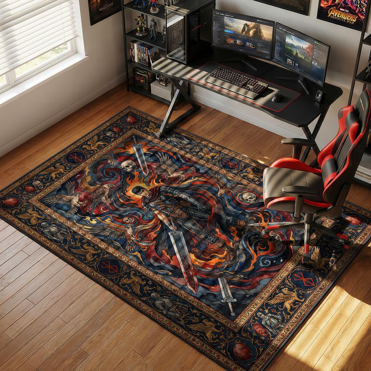 Guts Dragonslayer Rug - Berserk Chair Mat