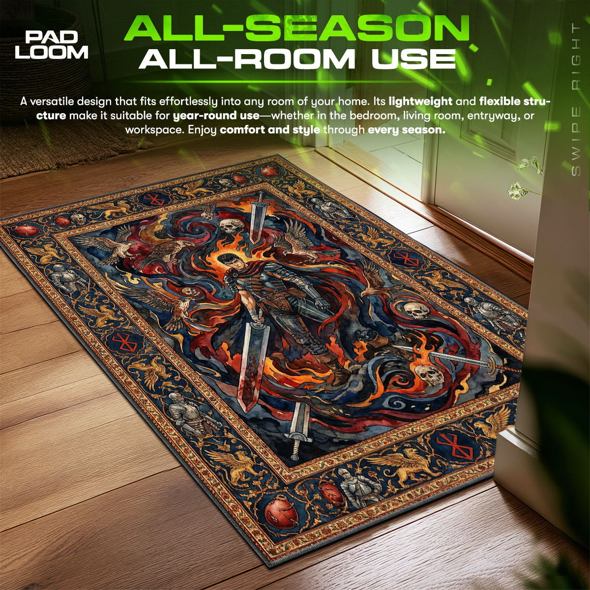 Guts Dragonslayer Rug - Berserk Chair Mat