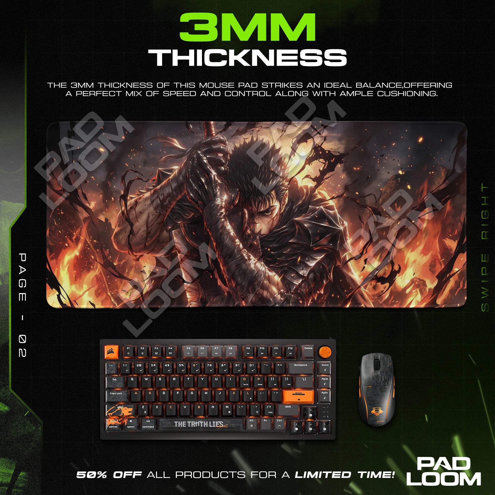 Guts Emberstrike Mouse Pad - Berserk Desk Mat