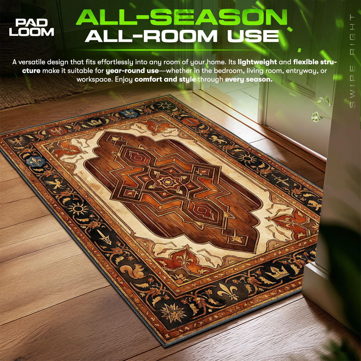 Gwent Card Back Tavern Witcher Chair fan rug — premium quality print