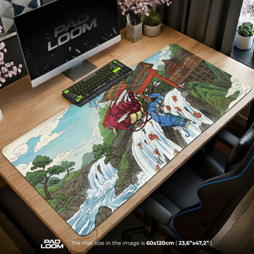 Gyarados Twin Falls Mouse Pad – gaming desk mat by Padloom