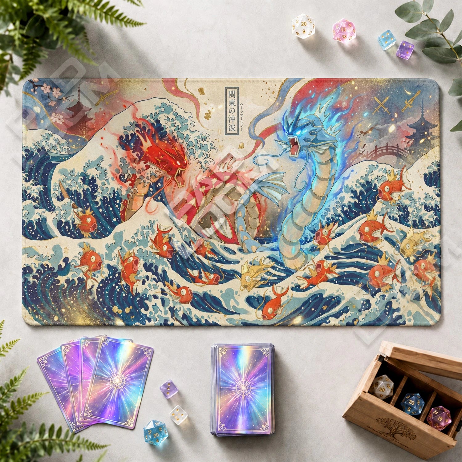 Gyarados Wave Playmat - Pokemon TCG Mat - view 2