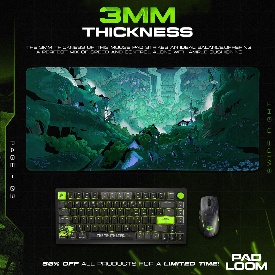 Hades Elysium Sanctuary Mouse Pad, Game Rogue-Like Gaming Desk Mat