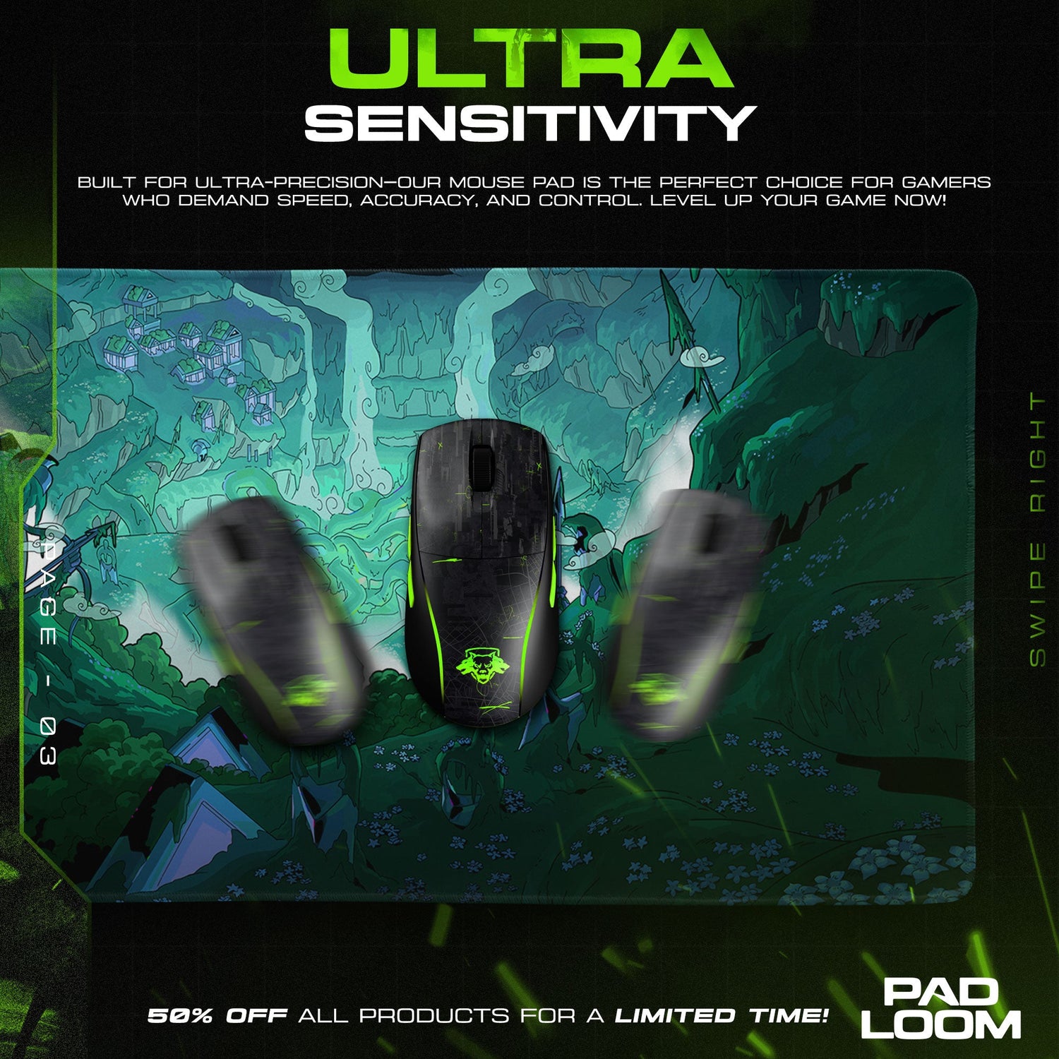 Hades Elysium Sanctuary Mouse Pad, Game Rogue-Like Gaming Desk Mat Padloom