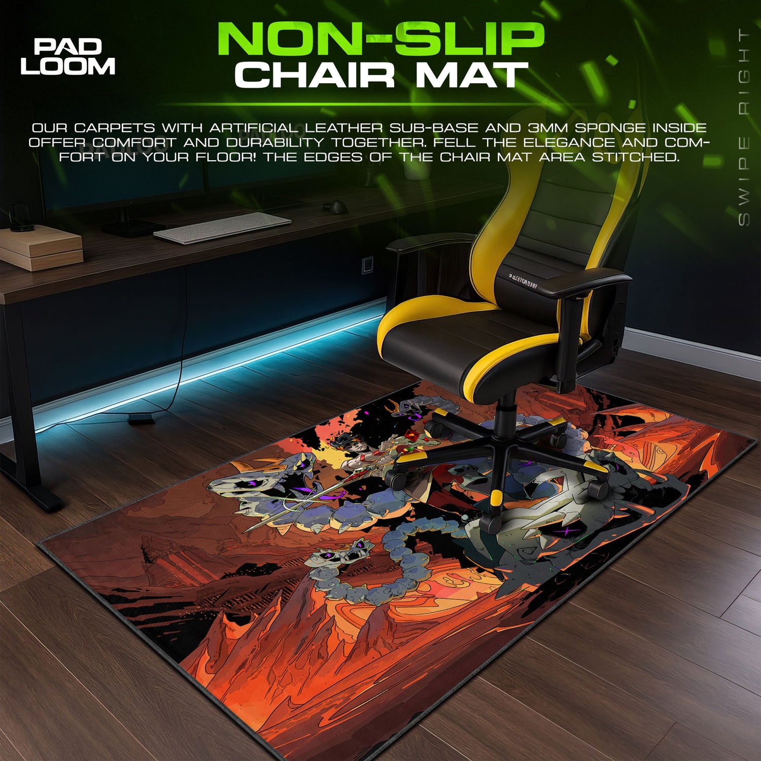 Hades Lernie Showdown Mouse Pad, Game Rogue-Like Gaming Desk Mat Padloom