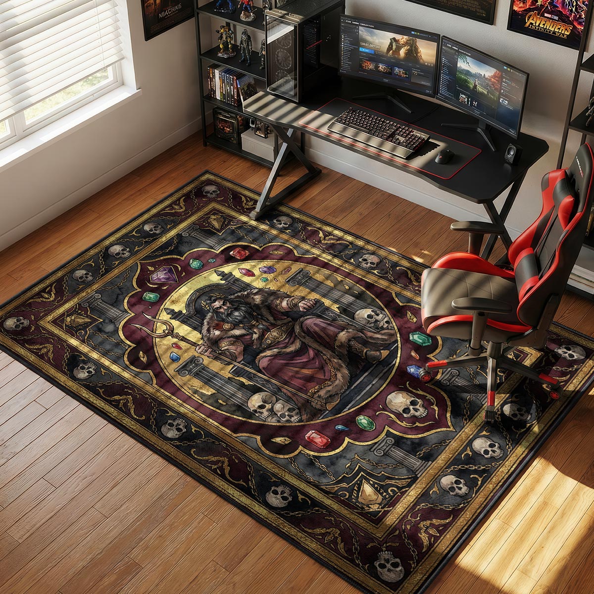 Hades Throne Portrait Rug - Hades Chair Mat