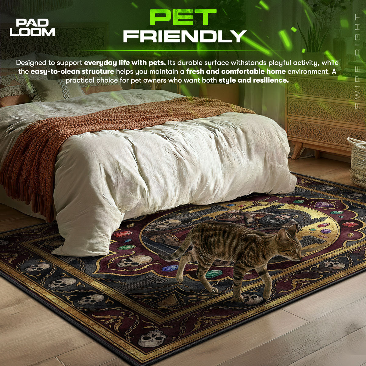 Hades Throne Portrait Rug - Hades Chair Mat