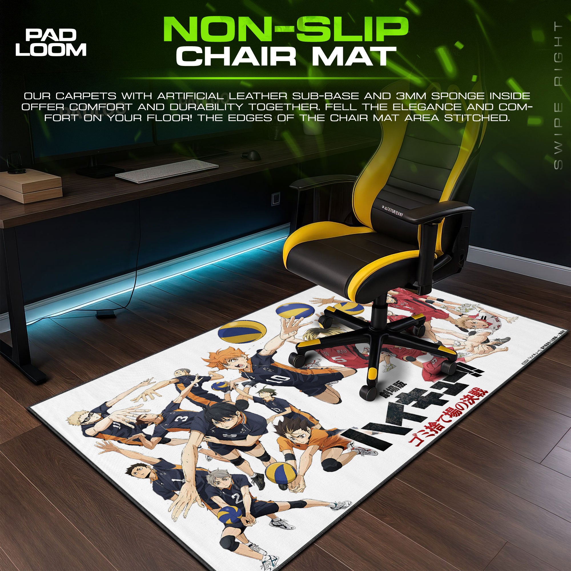Haikyuu Rival Match Mouse Pad, Anime Desk Mat