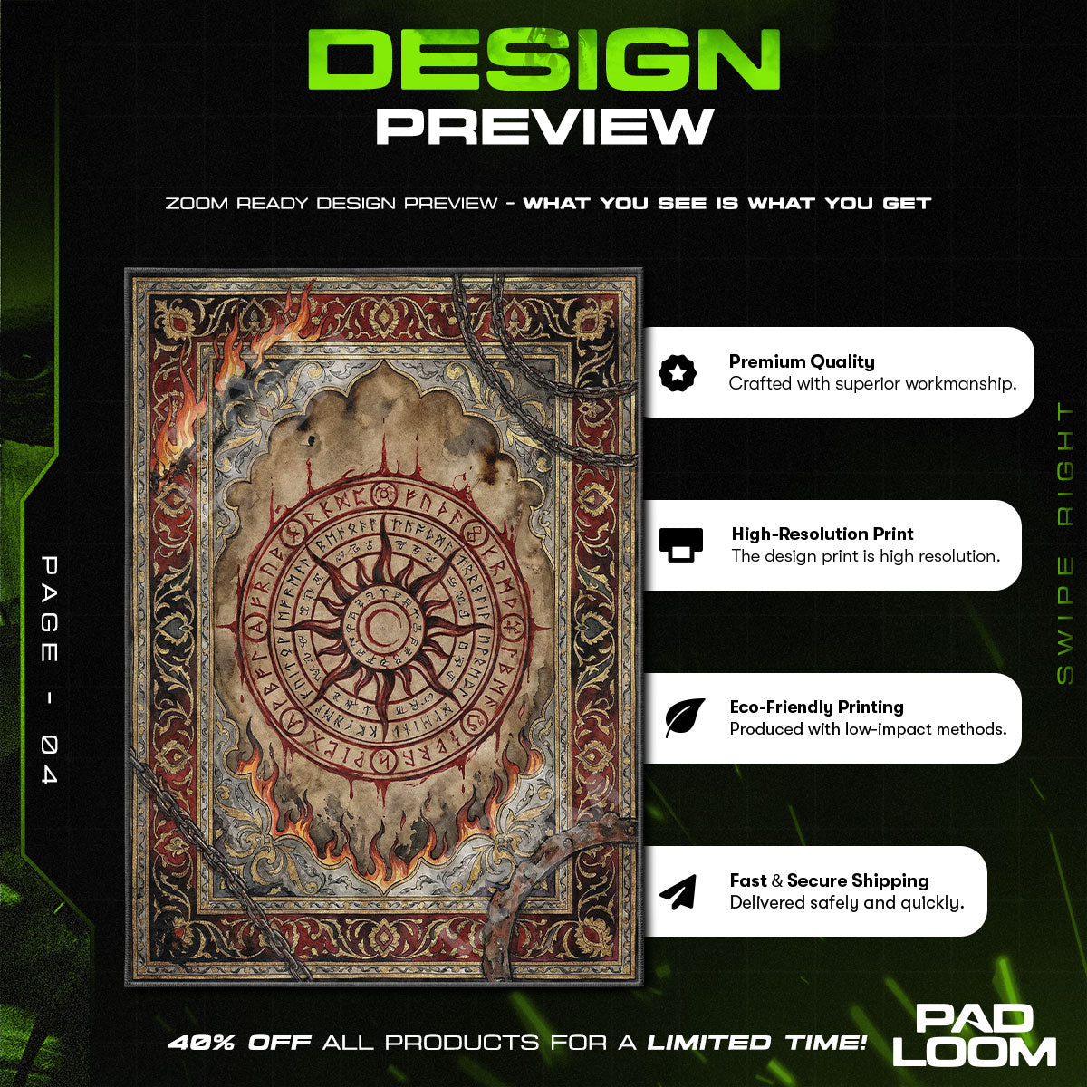 Chair character design printed on rug