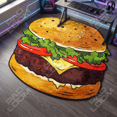 Hamburger Rug - Shaped Kids Room Area Rug