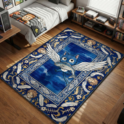 Happy The Exceed Flying Fish Rug - Fairy Tail Chair Mat