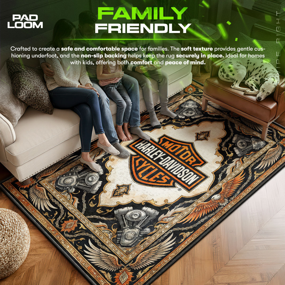 Harley-Davidson Motor Cycles Rug - Biker Floor Mat