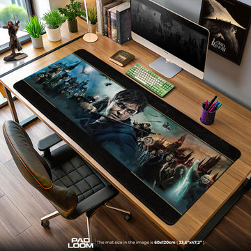 Harry Potter Final Battle Mouse Pad, Wizarding World Gaming Desk Mat