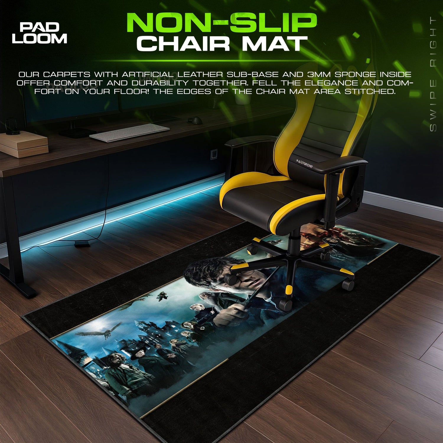 Harry Potter Final Battle Mouse Pad, Wizarding World Gaming Desk Mat Padloom