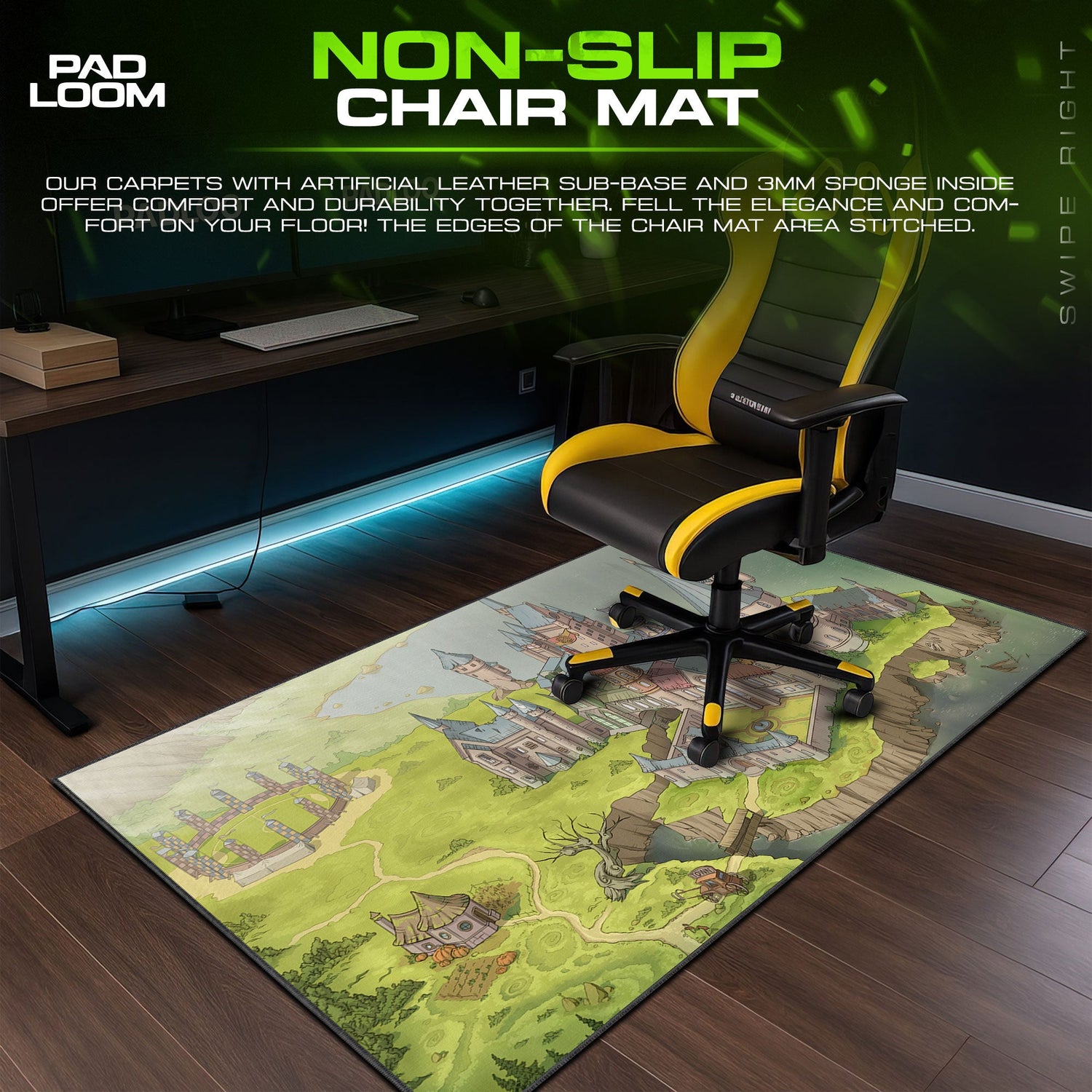 Harry Potter Hogwarts Castle Mouse Pad, Wizarding World Gaming Desk Mat Padloom