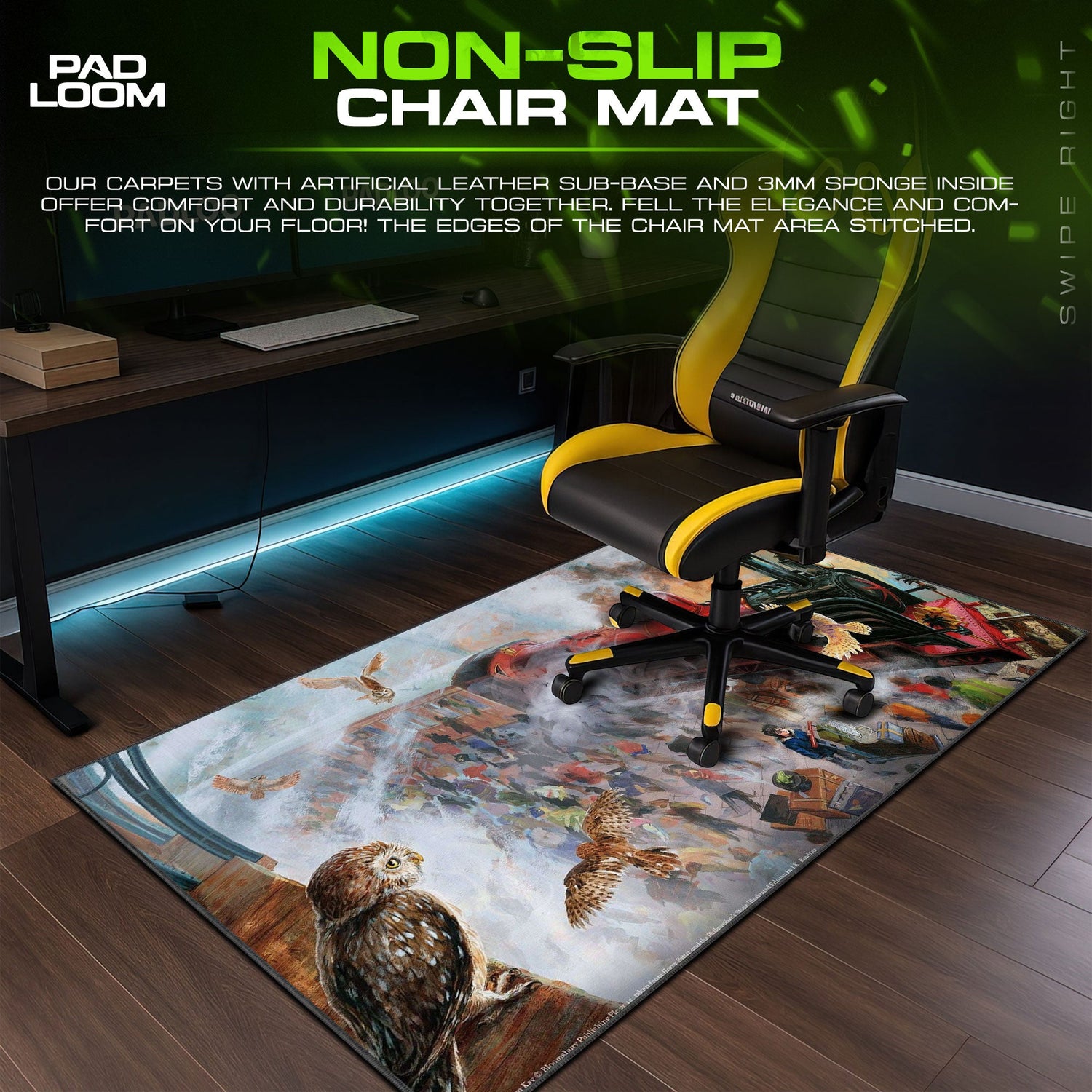 Harry Potter Hogwarts Express Mouse Pad, Wizarding World Gaming Desk Mat Padloom