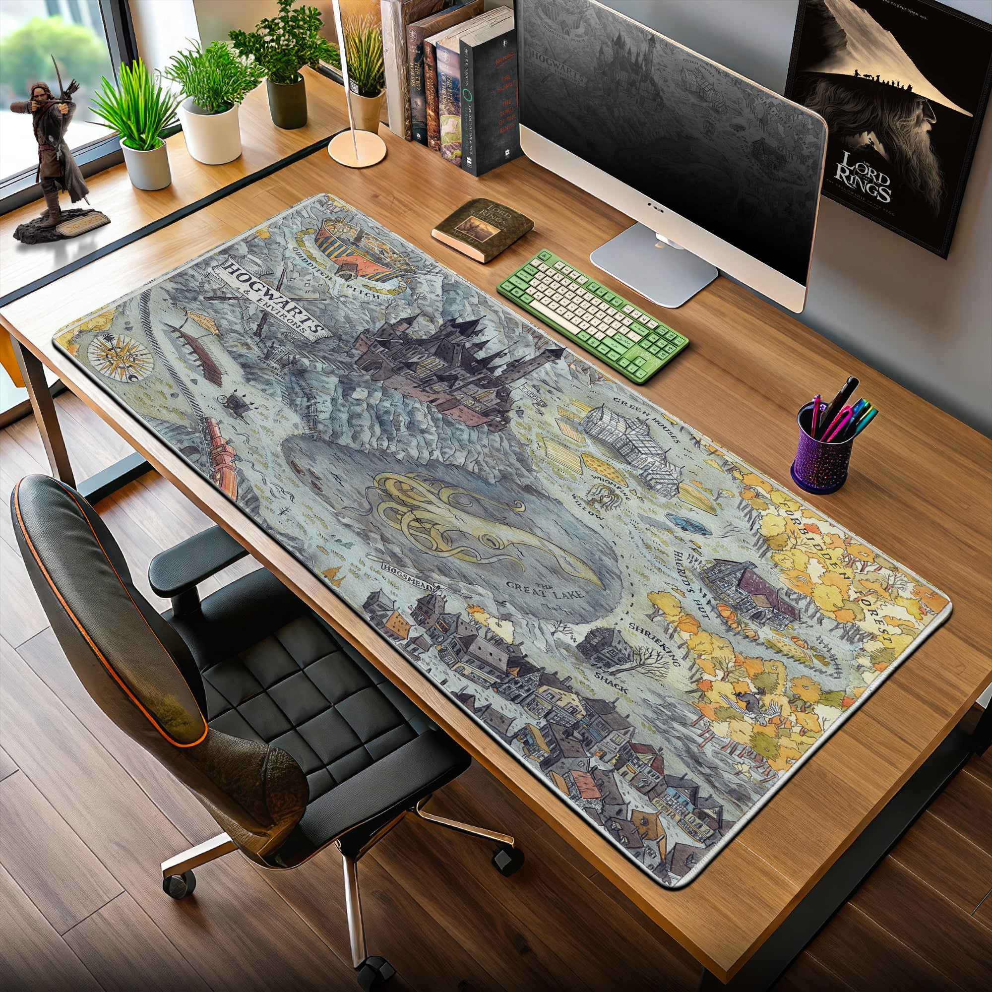 Harry Potter Hogwarts Map Mouse Pad – Fantasy Desk Mat