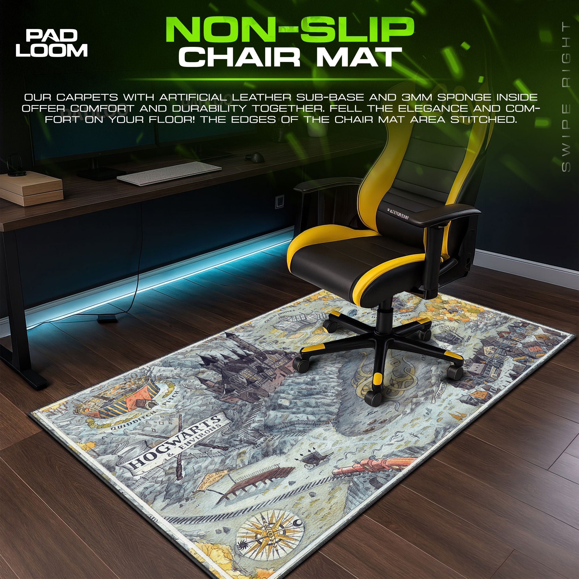 Harry Potter Hogwarts Map Mouse Pad, Wizarding World Desk Mat