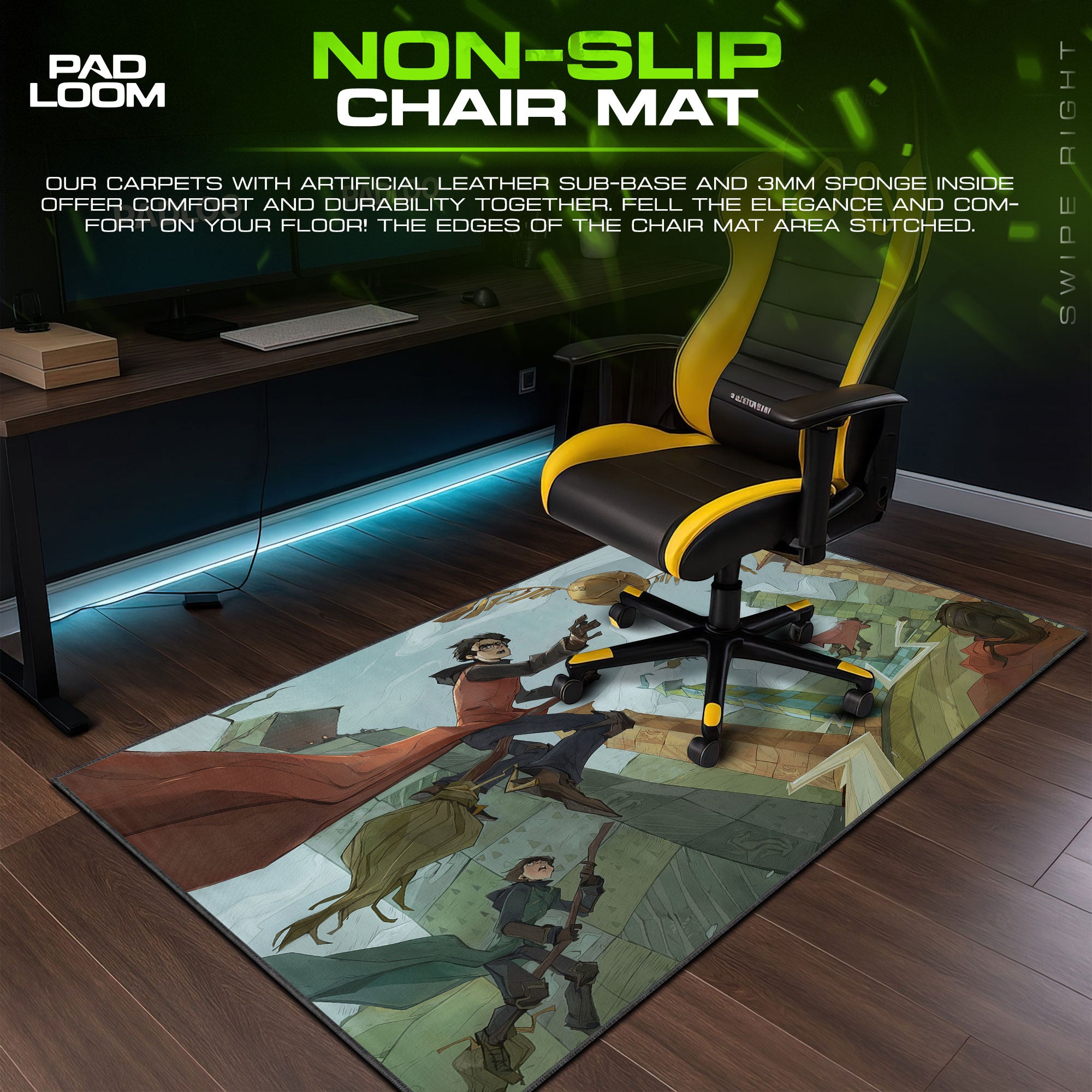 Harry Potter Quidditch Match Mouse Pad, Wizarding World Gaming Desk Mat