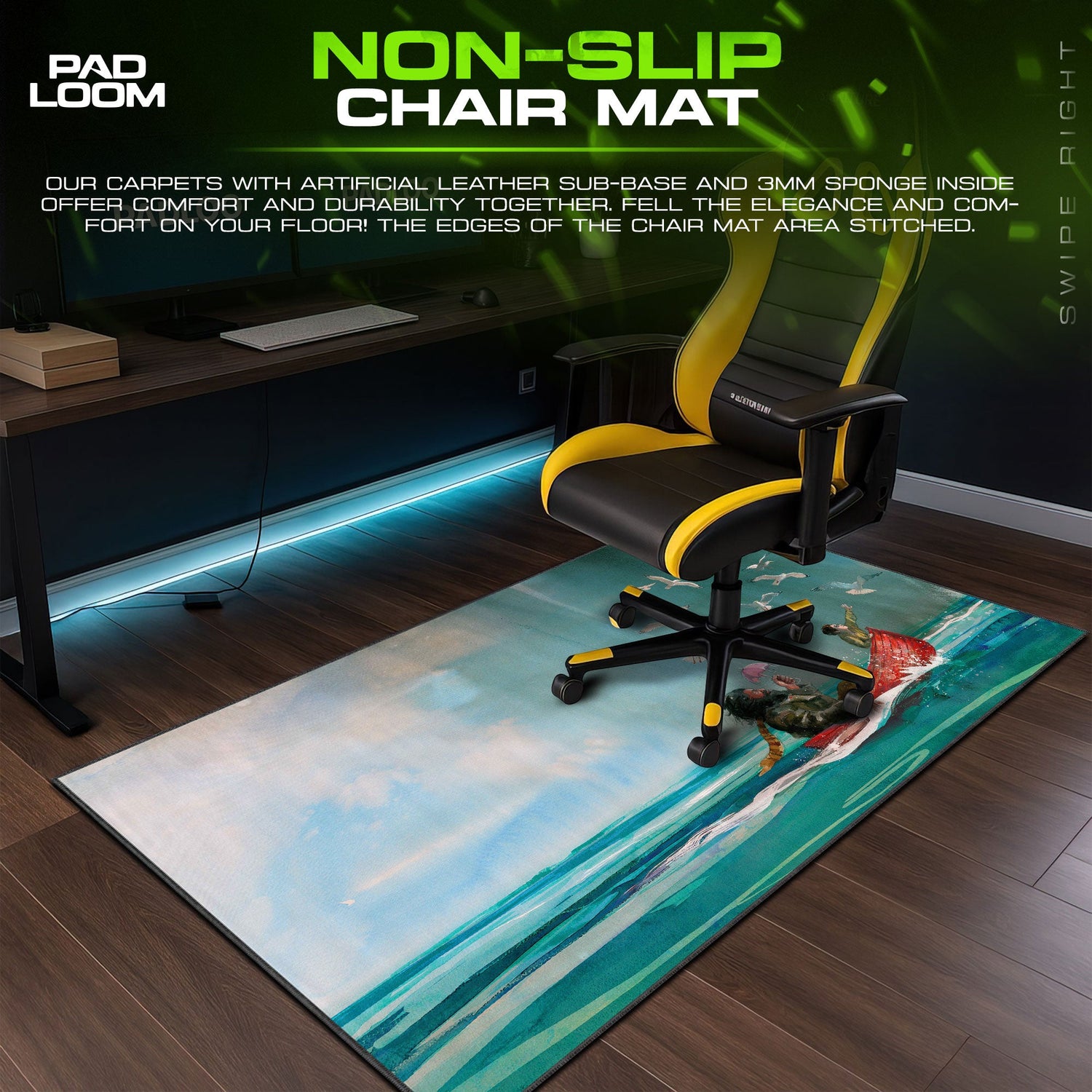 Harry Potter Sea Voyage Mouse Pad, Wizarding World Gaming Desk Mat Padloom