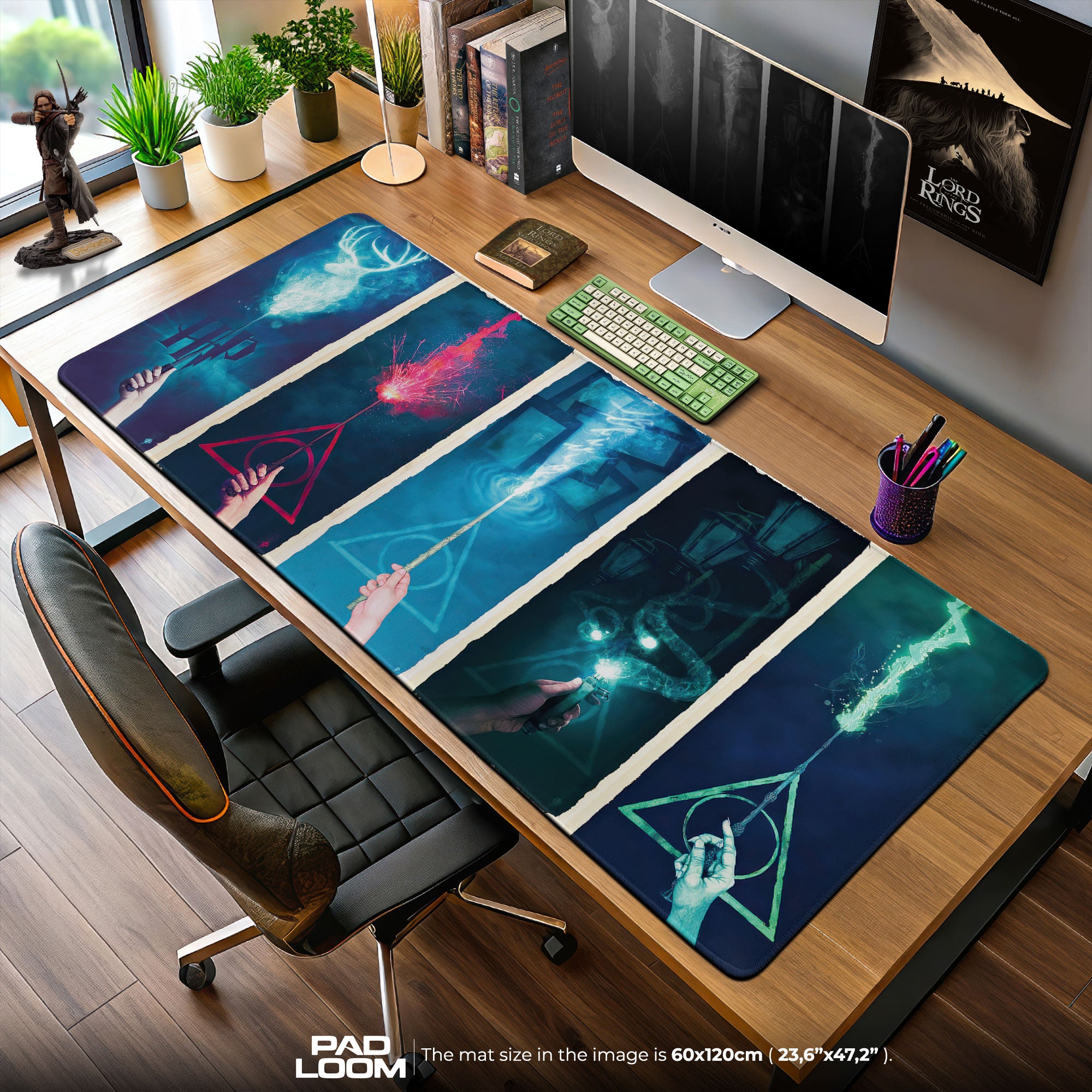 Harry Potter Wand Spells Mouse Pad, Wizarding World Gaming Desk Mat