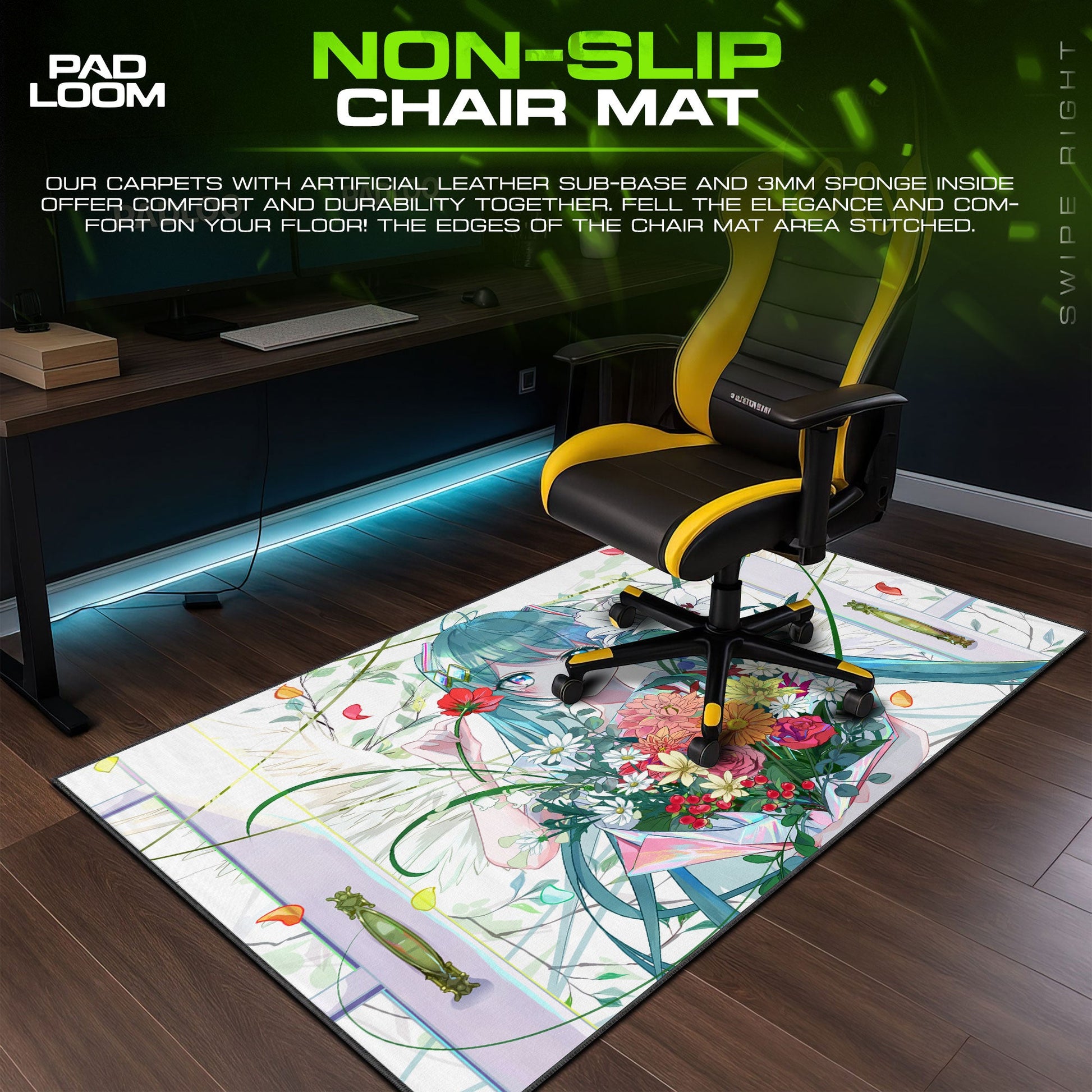 Hatsune Miku Mouse Pad - Bloom Harmony Anime Desk Mat Padloom