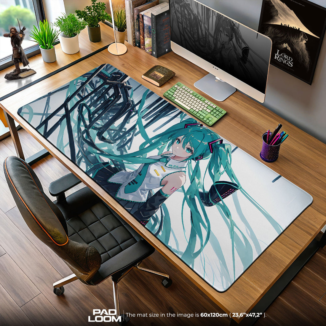 Hatsune Miku Mouse Pad - Cyber Melody Anime Desk Mat Padloom