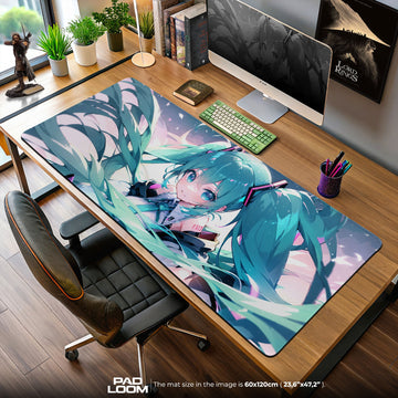 Hatsune Miku Mouse Pad - Digital Dream Anime Desk Mat Padloom