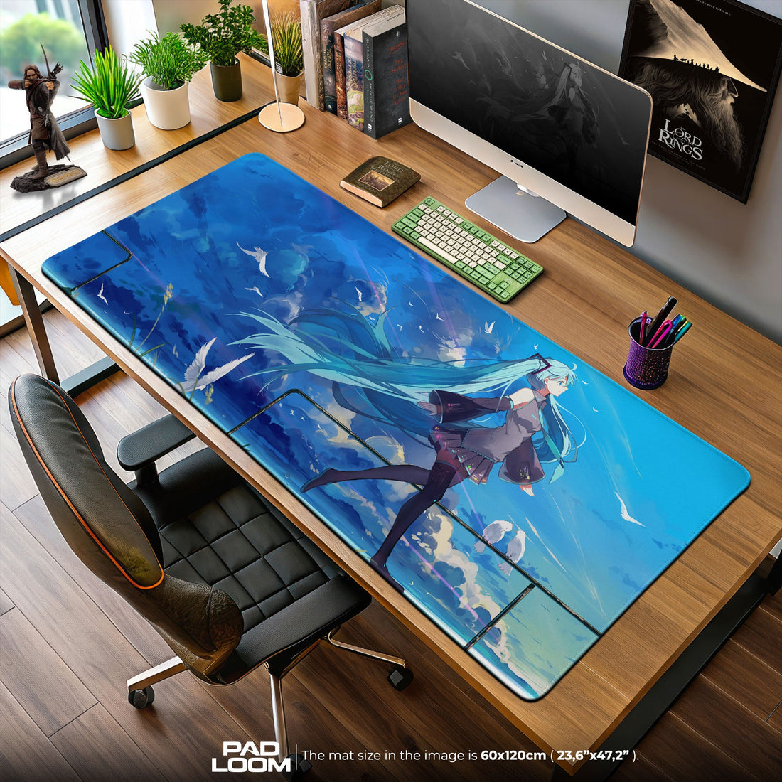 Hatsune Miku Mouse Pad - Skybound Melody Anime Desk Mat Padloom