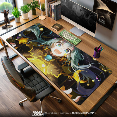 Hatsune Miku Mouse Pad - Starlight Magic Anime Desk Mat