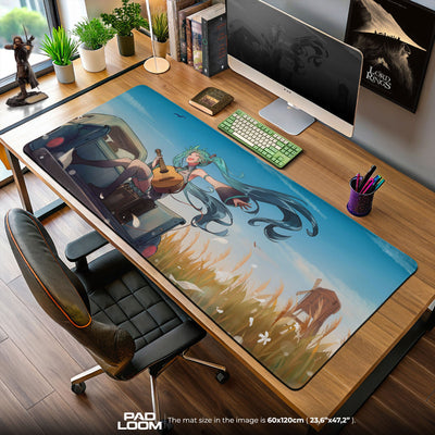 Hatsune Miku Mouse Pad - Galactic Melody Anime Desk Mat