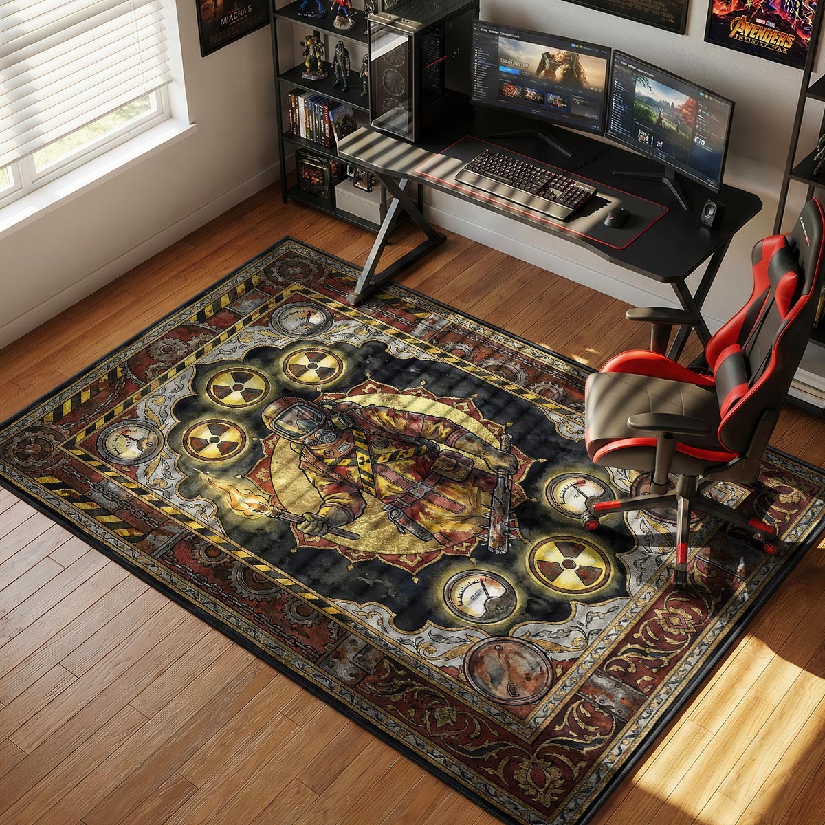 Hazmat Survivor Wasteland Rug - Rust Chair Mat