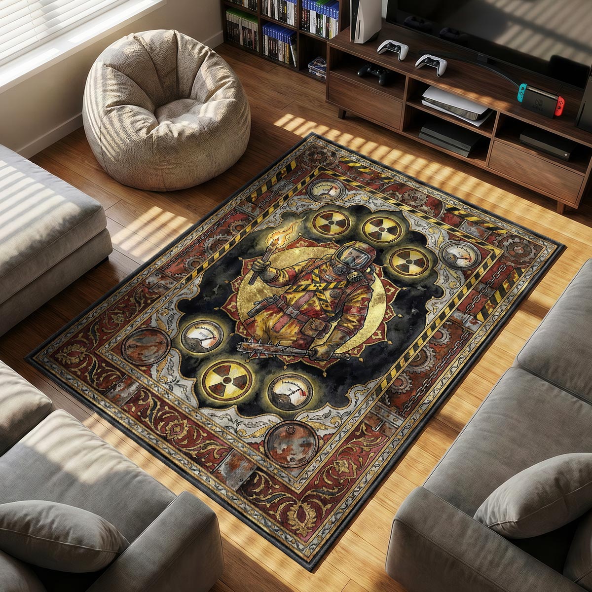 Hazmat Survivor Wasteland Rug - Rust Chair Mat