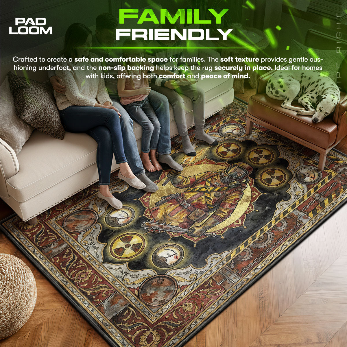 Hazmat Survivor Wasteland Rug - Rust Chair Mat