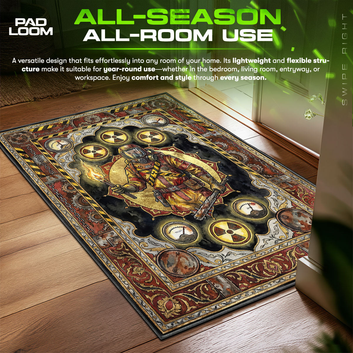 Hazmat Survivor Wasteland Rug - Rust Chair Mat