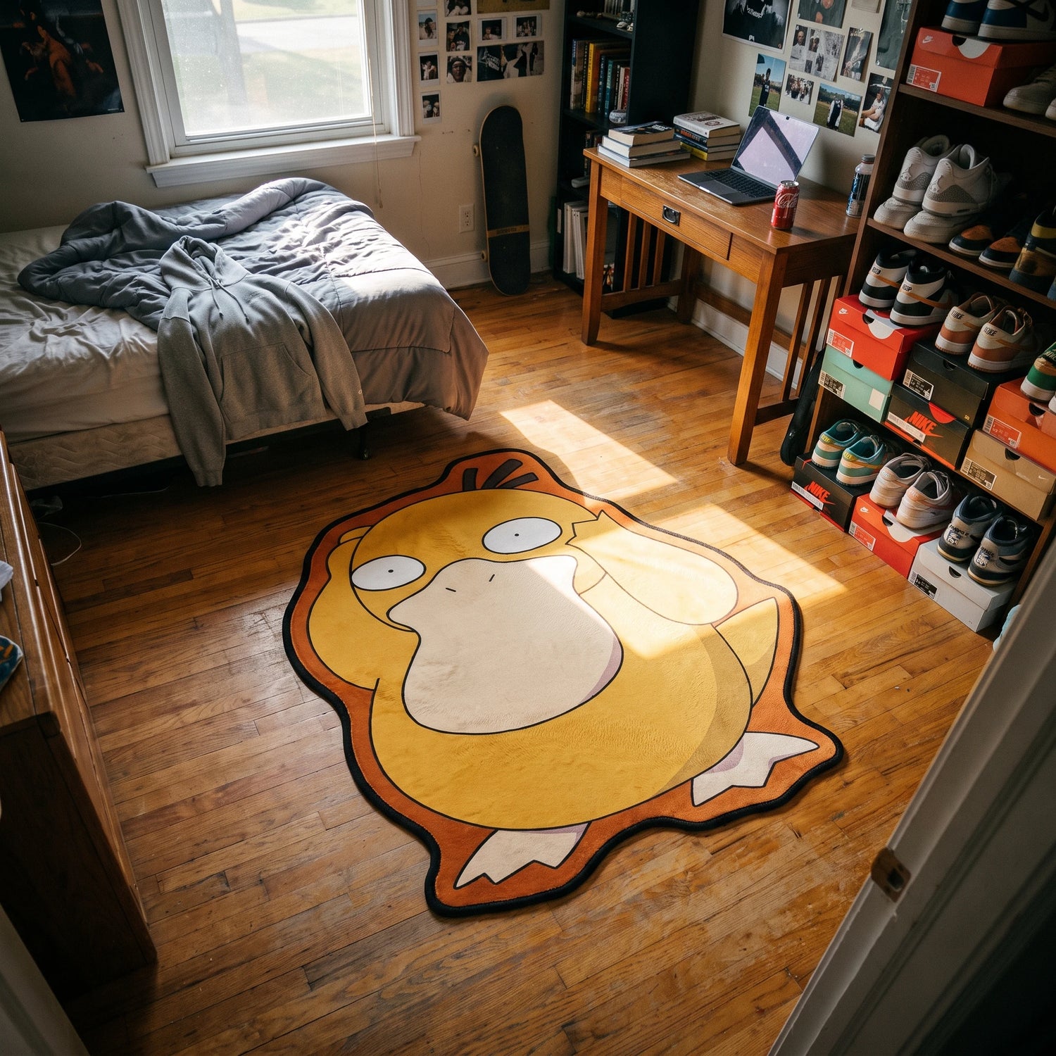 Headache Psyduck Rug - Shaped Anime Area Rug