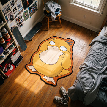 Headache Psyduck Rug - Shaped Anime Area Rug