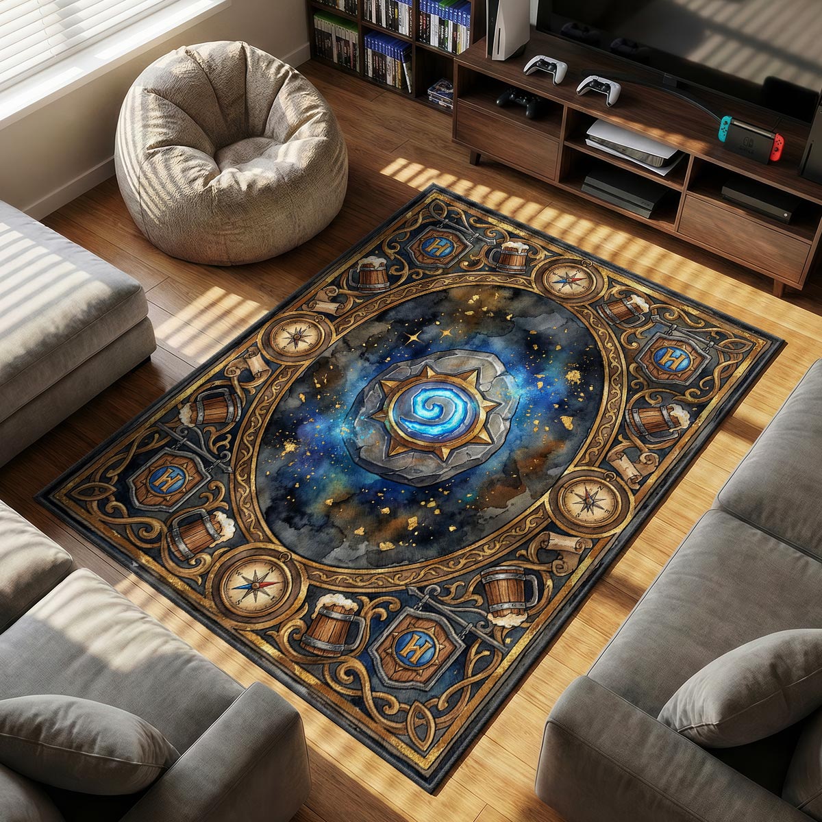 Hearthstone Tavern Compass Rug - Hearthstone Chair Mat