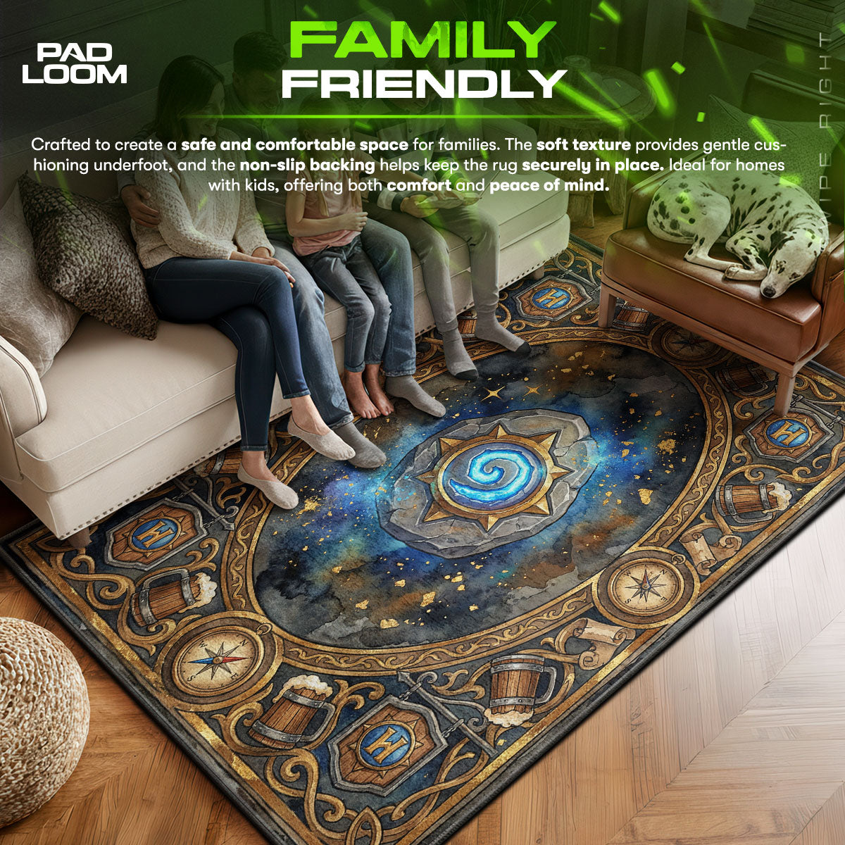 Hearthstone Tavern Compass Rug - Hearthstone Chair Mat