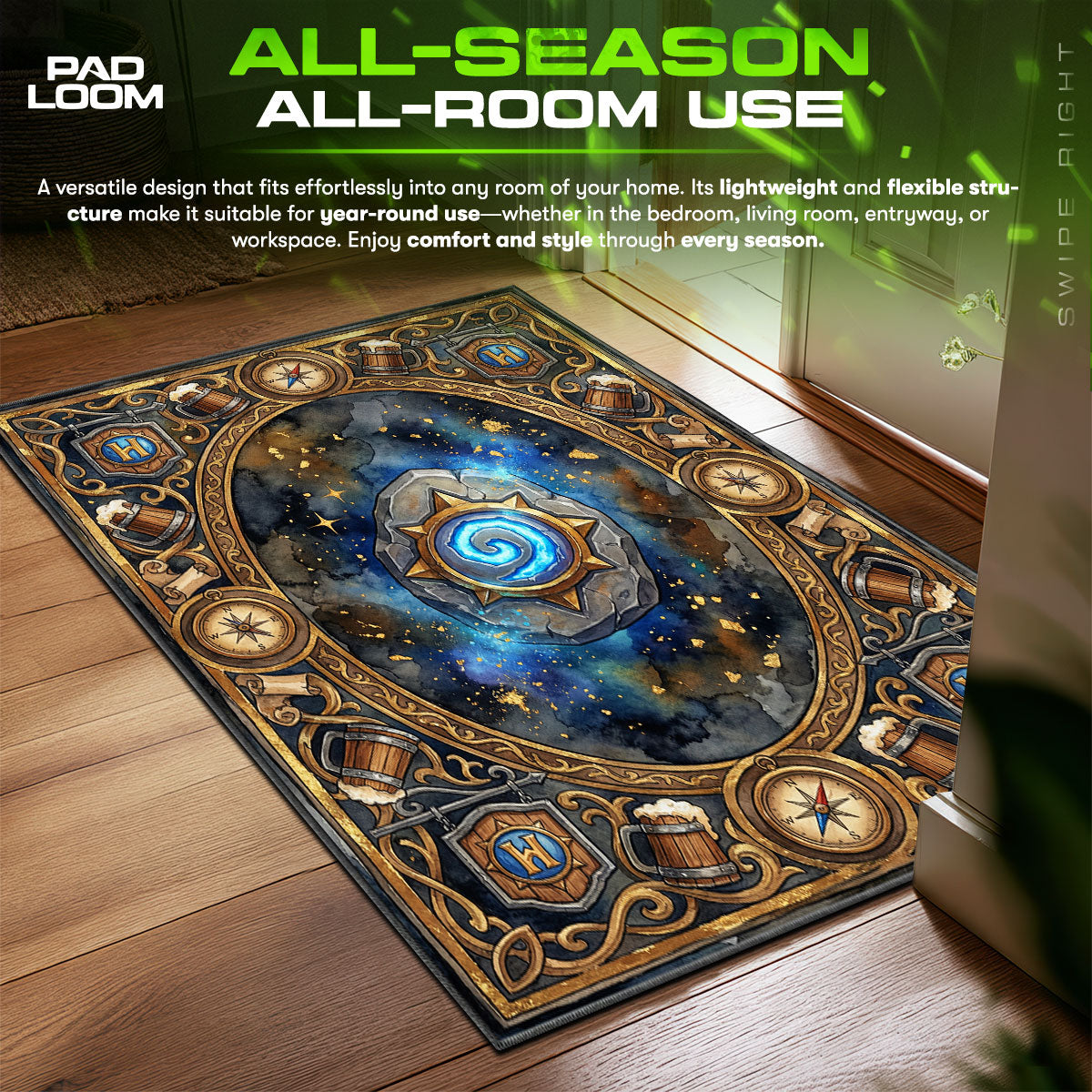 Hearthstone Tavern Compass Rug - Hearthstone Chair Mat