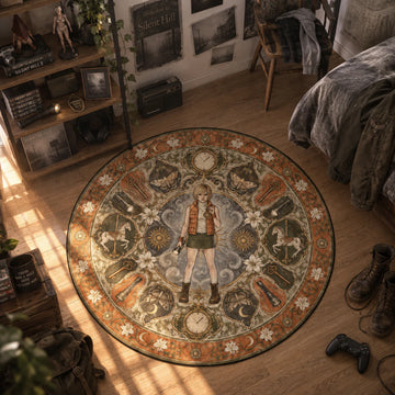 Heather Carousel Round Rug - Silent Hill Chair Mat