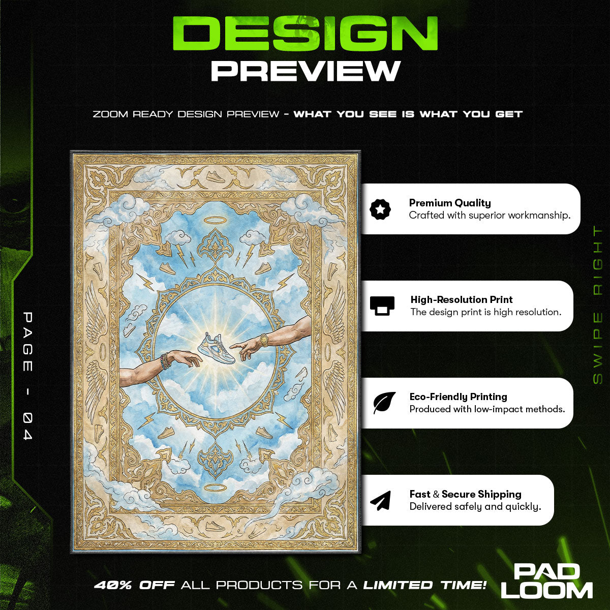 Heavenly Sneaker Creation Rug - Hypebeast Floor Mat