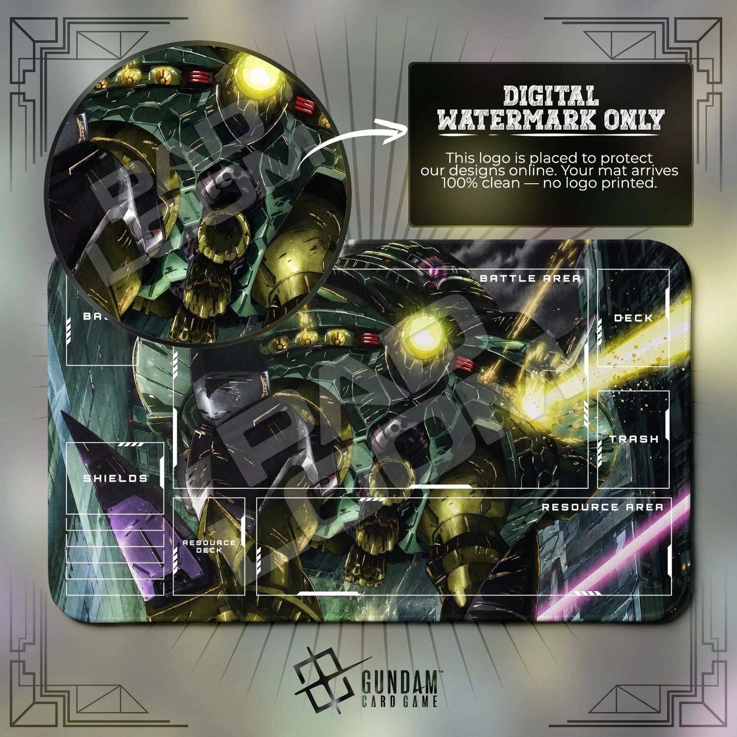 Heavyarms Arsenal Playmat - Gundam TCG Card Game Mat