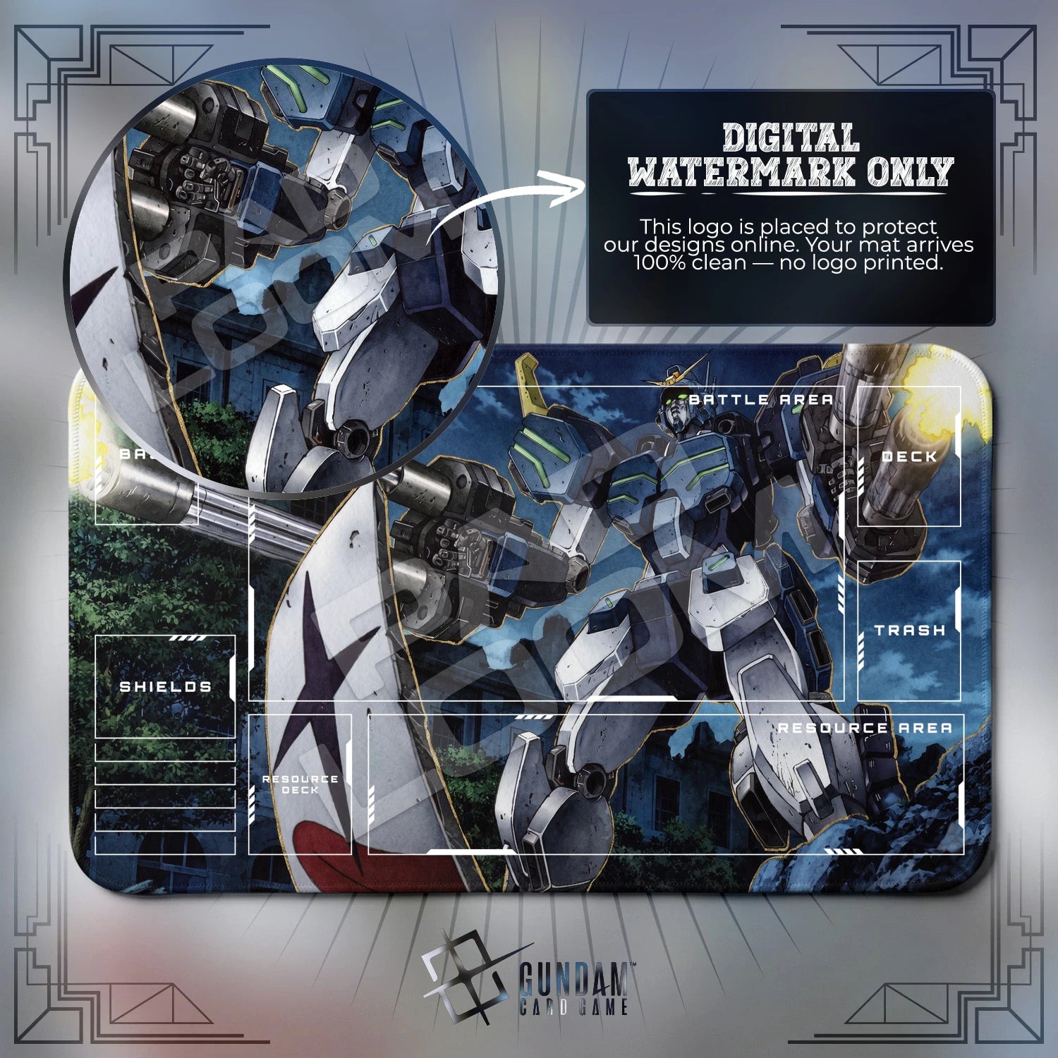 Heavyarms Custom Playmat - Gundam TCG Card Game Mat