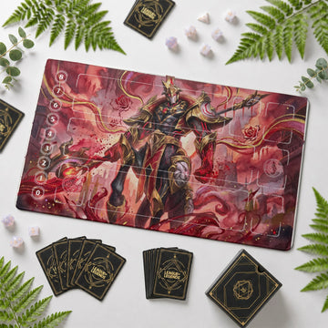 Hecarim Prism Riftbound TCG playmat – zone-free full-art League of Legends game mat