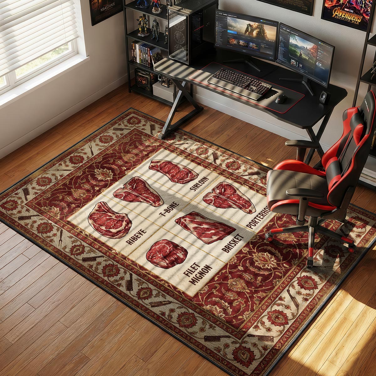 Heirloom Tomato themed area rug for home decor fans