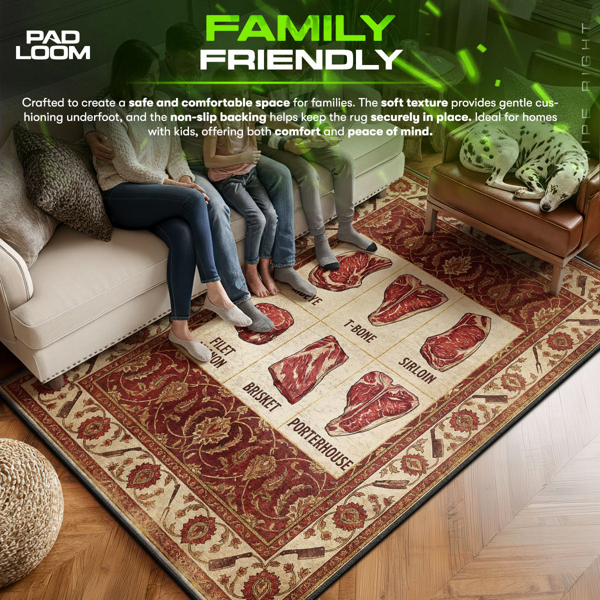 Heirloom Tomato Varieties Garden Kitchen Floor fan rug — premium quality print